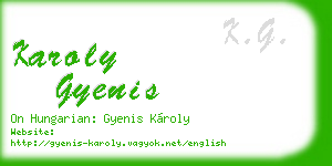 karoly gyenis business card